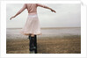 Woman Balancing on a Breakwater by Anonymous