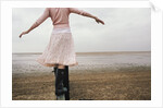 Woman Balancing on a Breakwater by Anonymous