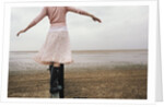 Woman Balancing on a Breakwater by Anonymous