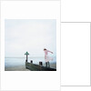 Woman Balancing on a Breakwater by Anonymous