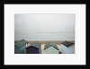 Cabanas on Empty Beach by Anonymous