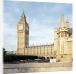 Westminster and Big Ben with Millennium Wheel in the background by Anonymous