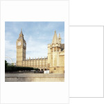 Westminster and Big Ben with Millennium Wheel in the background by Anonymous