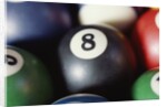 Balls on a pool table by Anonymous