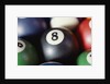 Balls on a pool table by Anonymous