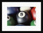 Balls on a pool table by Anonymous
