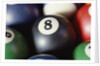 Balls on a pool table by Anonymous