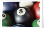 Balls on a pool table by Anonymous