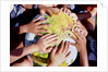 Children's Hands on Inflatable Globe by Anonymous