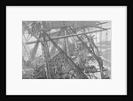 Illustration of the USS Constitution Engaged in Battle by J.O. Davidson
