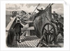 Men Hoisting Cable from Aboard Ship by Anonymous