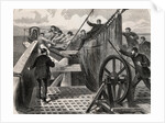 Men Hoisting Cable from Aboard Ship by Anonymous