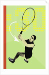 Tennis action by Anonymous
