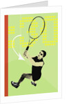 Tennis action by Anonymous