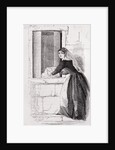 Woman Placing Child at Orphanage Door by Anonymous