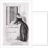 Woman Placing Child at Orphanage Door by Anonymous