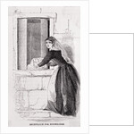 Woman Placing Child at Orphanage Door by Anonymous