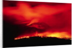 Lava Spilling from Kilauea at Night by Anonymous