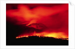 Lava Spilling from Kilauea at Night by Anonymous