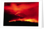 Lava Spilling from Kilauea at Night by Anonymous