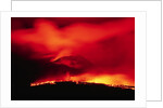 Lava Spilling from Kilauea at Night by Anonymous