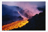 Lava Flowing from Mount Etna by Anonymous