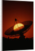 Radio Telescope Silhouetted by Setting Sun by Anonymous