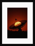 Radio Telescope Silhouetted by Setting Sun by Anonymous