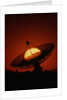 Radio Telescope Silhouetted by Setting Sun by Anonymous