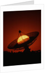 Radio Telescope Silhouetted by Setting Sun by Anonymous