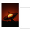 Radio Telescope Silhouetted by Setting Sun by Anonymous