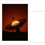 Radio Telescope Silhouetted by Setting Sun by Anonymous