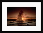 Sunset at the Great Fountain Geyser by Anonymous