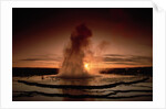 Sunset at the Great Fountain Geyser by Anonymous