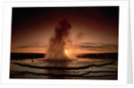 Sunset at the Great Fountain Geyser by Anonymous