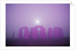 Moon Setting Over Stonehenge by Anonymous