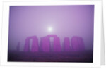 Moon Setting Over Stonehenge by Anonymous