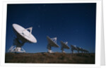 Radio Telescope Array in the Moonlight by Anonymous