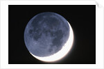 Crescent Moon with Earthshine by Anonymous