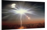 Solar Eclipse Seen from a Plane by Anonymous