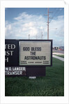 Church Sign with Encouraging Message for Astronauts by Anonymous