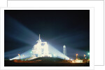 Space Shuttle Illuminated at Night by Anonymous