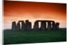 Red Sky over Stonehenge by Anonymous
