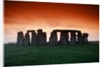 Red Sky over Stonehenge by Anonymous