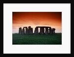 Red Sky over Stonehenge by Anonymous