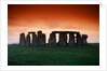 Red Sky over Stonehenge by Anonymous