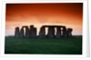 Red Sky over Stonehenge by Anonymous