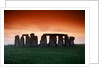 Red Sky over Stonehenge by Anonymous