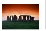 Red Sky over Stonehenge by Anonymous