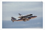 Space Shuttle Challenger Riding on 747 by Anonymous